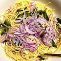 HOPHOP's cooksnap of when they made ほうれん草とハムとシラスの和風パスタ.