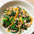 しろくお's cooksnap of when they made 妊娠中にも☆挽肉とほうれん草の中華炒め♪.