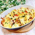 Satoco❋'s cooksnap of when they made サツマイモとウィンナーのチーズ焼き☆.