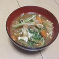 きらり流れ星's cooksnap of when they made 水菜とピーマン きのこの味噌にんにく煮❀.