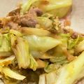 sumikura's cooksnap of when they made ごはんがすすむ!!キャベツのごまみそ炒め.