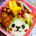 たにたーに's cooksnap of when they made 簡単キャラ弁☆顔だけパンダさん.