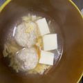 ☆ぽむぽむ☆'s cooksnap of when they made 鍋に♥あったか簡単★はんぺん鶏団子♥.