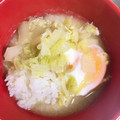夕飯は６時です's cooksnap of when they made 母の味☆白菜と落とし卵の味噌汁♪.