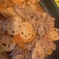 みきんどる's cooksnap of when they made れんこんと豚こま メイン簡単 デミ風炒め.