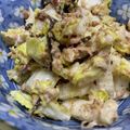 おかわりちょうだい♪'s cooksnap of when they made 塩もみなし！白菜の塩昆布おかかマヨサラダ.