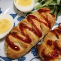 菜月？！'s cooksnap of when they made 約30分不思議パンの全粒粉ウィンナーパン.