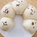 腹の中のもにょ's cooksnap of when they made すみっこぐらし　簡単パンの作り方♪.