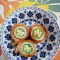 くネコまろす's cooksnap of when they made お弁当に＊竹輪詰めオクラのベーコン巻き.