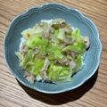na_sko's cooksnap of when they made ねぎ塩だれで☆豚バラキャベツ丼。.