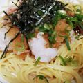 sweet_rose's cooksnap of when they made ツナ＆なめたけ＆大根おろしの和風パスタ♪.