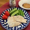 マルんちの丸顔's cooksnap of when they made レンチン蒸し鶏☆マヨっちゃんなんばん添え.