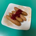 クックあさみちゃん's cooksnap of when they made ウインナーに梅干し乗せました☆.