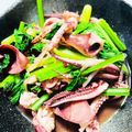 kinniko's cooksnap of when they made 隠し味公開♡イカと小松菜のバター醤油炒め.