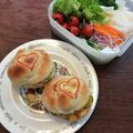 こつゆ514's cooksnap of when they made ♡カニカマのハートトースト♡.
