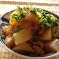 もすろー's cooksnap of when they made 大根と挽肉と白滝の炒め煮.