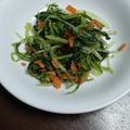 だまゆそ's cooksnap of when they made 水菜と人参のごま和え.