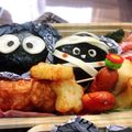 mikasasho's cooksnap of when they made チーズのミイラおにぎり弁当☆キャラ弁.