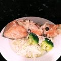 FaithAloha's cooksnap of when they made サーモンのソテー　ミルクソース添え.
