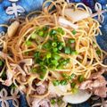 あたむ❤189's cooksnap of when they made きのこと豚バラのニンニク醤油パスタ.