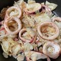 maccheroni's cooksnap of when they made イカとキャベツのバター炒め.