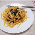 ぱふ's cooksnap of when they made 鶏肉とほうれん草のペペロンチーノ.