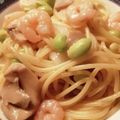 Nöööla♡'s cooksnap of when they made 海老の和風クリームパスタ.