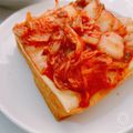 mirising's cooksnap of when they made レンジで韓国風おつまみ！キムチーズ厚揚げ.