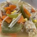 さおりん@料理特訓中's cooksnap of when they made 鶏ひき肉のつみれ中華スープ.