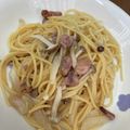 bonnet's cooksnap of when they made 焼き鳥缶で簡単に美味しい和風パスタ.