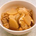 クックLDX6TD☆'s cooksnap of when they made 豚バラ★油揚げ★こんにゃく★大根★煮物.