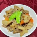 やや焼's cooksnap of when they made れんこんと豚肉の甘辛炒め煮.