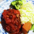のり子のおかず♪'s cooksnap of when they made 煮込みハンバーグ♪トマトソースで煮込んで.