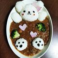ぺっぺ3504's cooksnap of when they made ☆可愛い白くまカレー☆.