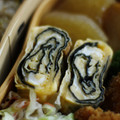 ガメコ's cooksnap of when they made お弁当に、のり入りぐるぐる模様の卵焼き.