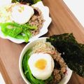 もちっこ橙色's cooksnap of when they made ◆簡単美味♡鶏挽肉でヘルシービビンバ丼◆.