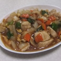 きらり流れ星's cooksnap of when they made 蓮根と鶏肉の炒め物.