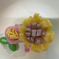ペコポコBOX's cooksnap of when they made お弁当(キャラ弁)かまぼこと卵のお花.