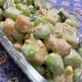 Faiza's cooksnap of when they made ヒヨコ豆とさつま芋の味噌マヨサラダ☆.