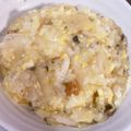 あゆみkitchen's cooksnap of when they made （胃に優しい）梅と卵の雑炊（温まる）.