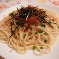 rie-tin's cooksnap of when they made 超簡単★やみつき★たらこスパゲティ.