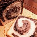 喜八＆Hacchi's cooksnap of when they made パウンド型で♡ココアの うずまき食パン♡.