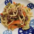 Pappyko's cooksnap of when they made 1人前〜OK！簡単時短すき焼きうどん♪.