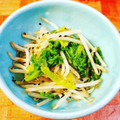 meym1128's cooksnap of when they made 簡単！わさび菜ともやしのナムル.