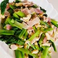 usa♡'s cooksnap of when they made 簡単！小松菜＆油揚げ＆ベーコンの炒め煮♪.