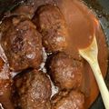 yukinoko21's cooksnap of when they made 簡単！デミグラス缶で！煮込みハンバーグ.