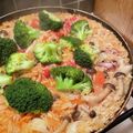 英国で日本食作る女's cooksnap of when they made トマト缶でシーフードミックスパエリア.