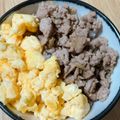 usa♡'s cooksnap of when they made 豚そぼろとふんわり卵の3色丼.