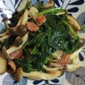 北海どんちゃん's cooksnap of when they made ほうれん草とベーコンのソテー.