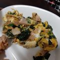 もかもかと's cooksnap of when they made ほうれん草　たまご　ベーコン　洋風ソテー.